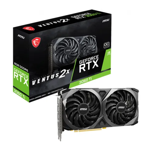 کارت گرافیک ام اس آی GEFORCE RTX 3060 Ti Ventus 2X OC Gaming 8GB DDR6 - تصویر ۲