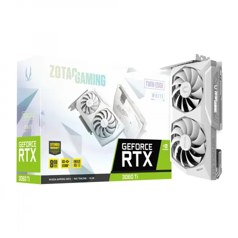 کارت گرافیک زوتاک RTX 3060 Ti Twin Edge White Edition 8GB GDDR6X - تصویر ۲