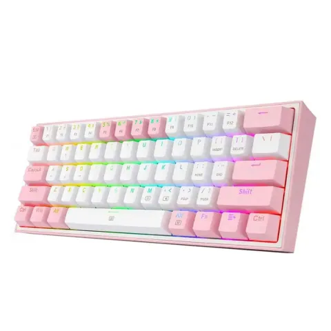 کیبورد ردراگون K617 FIZZ RGB WHITE-PINK - تصویر ۲