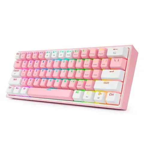 کیبورد گیمینگ ردراگون K617 FIZZ RGB PINK-WHITE - تصویر ۲