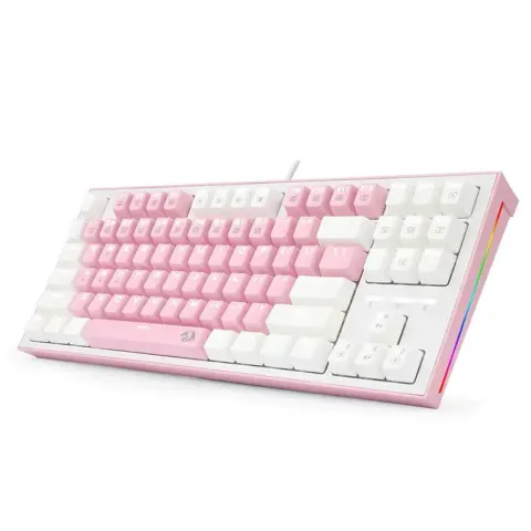 کیبورد گیمینگ ردراگون BES K611-P1B PINK-WHITE - تصویر ۲