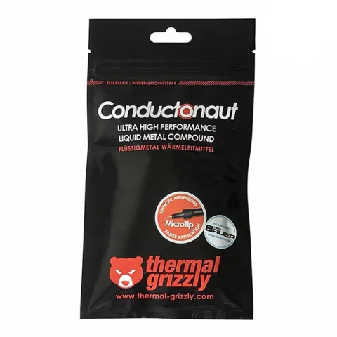 خمیر حرارتی فلز مایع 1 گرمی ترمال گریزلی Conductonaut Liquid Metal - تصویر ۲
