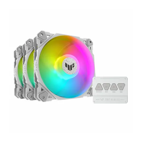 فن کیس ایسوس ASUS TUF Gaming TF120 ARGB White بسته 3 عددی - تصویر ۲
