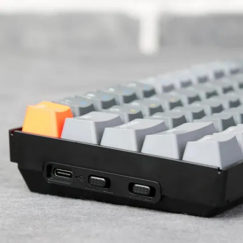 کیبورد گیمینگ کیکورن K6 Wireless 65% Aluminum Brown SW Flat RGB - تصویر ۶