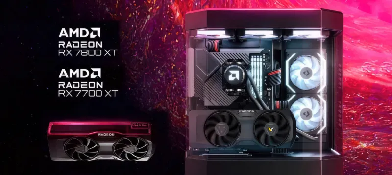 رونمایی از دو کارت گرافیک RX 7800 XT و RX 7700 XT توسط AMD