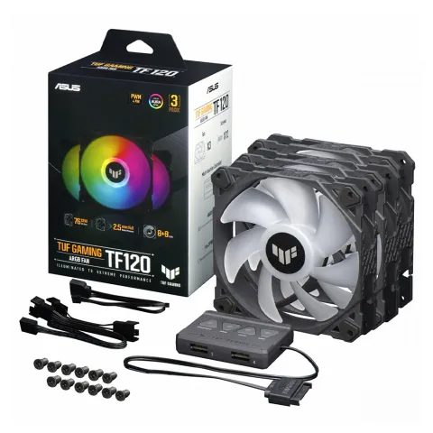 فن کیس ایسوس TUF Gaming TF120 ARGB BLACK بسته 3 عددی - تصویر ۳
