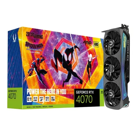 کارت گرافیک زوتاک GAMING GEFORCE RTX 4070 AMP AIRO SPIDER-MAN - تصویر ۲