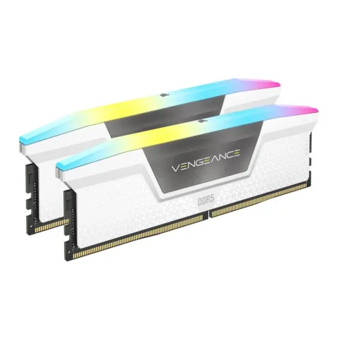 رم کورسیر VENGEANCE RGB 64GB 32GBx2 6000MHz CL40 DDR5 WHITE - تصویر ۴