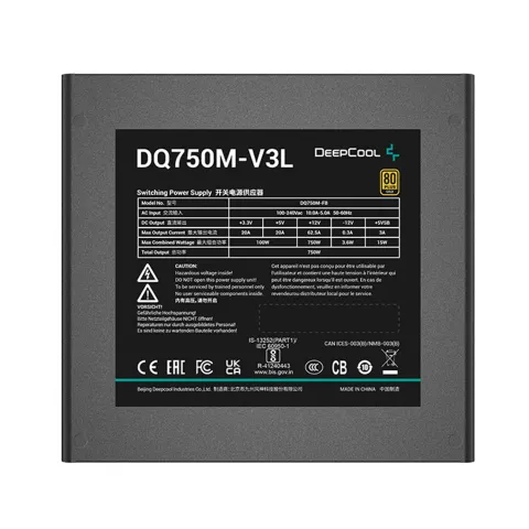 پاور 750 وات دیپ کول DQ750M-V3L GOLD FULL MODULAR - تصویر ۵