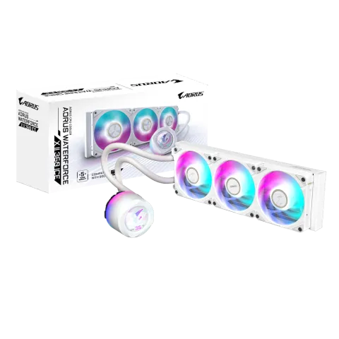 خنک کننده مایع پردازنده گیگابایت AORUS WATERFORCE X II 360 ICE WHITE - تصویر ۵