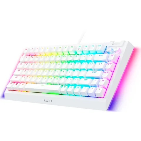 کیبورد ریزر Blackwidow V4 75% WHITE - تصویر ۲