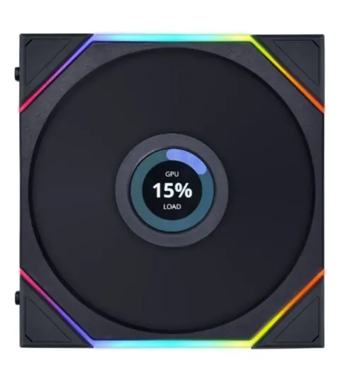 فن کیس لیان لی LIAN LI UNI FAN TL LCD 120 3x1 REVERSE BLACK - تصویر ۲