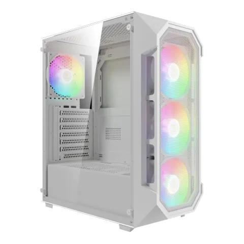 کیس گیم دیاس GAMDIAS AURA GC1 WHITE GAMING CASE - تصویر ۴
