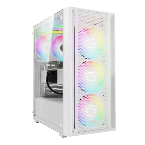 کیس گیم دیاس GAMDIAS AURA GC2 ELITE WHITE V2 ARGB GAMING CASE - تصویر ۴