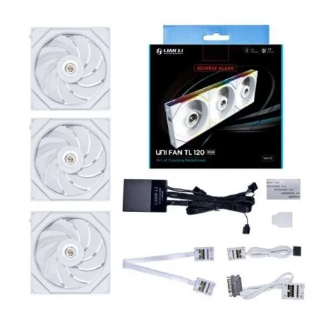 فن کیس لیان لی LIAN LI UNI FAN TL 120 3x1 REVERSE WHITE (OPEN BOX) - تصویر ۵