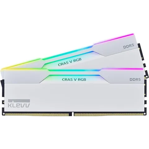 رم دسکتاپ کلو KLEVV CRAS V RGB WHITE RGB 32GB (2x16GB) 7200MT/s CL34 - تصویر ۴