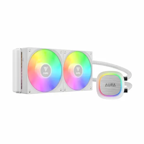 خنک کننده مایع پردازنده گیم دیاس GAMDIAS AURA GL240 V2 LIQUID COOLER WH - تصویر ۲