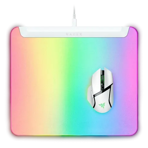 موس پد گیمینگ ریز (278*360) RAZER FireFly V2 PRO WHITE MOUSEPAD - تصویر ۲