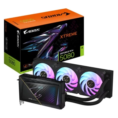 کارت گرافیک گیگابایت AORUS RTX 5080 Xtreme Waterforce 16G - تصویر ۳