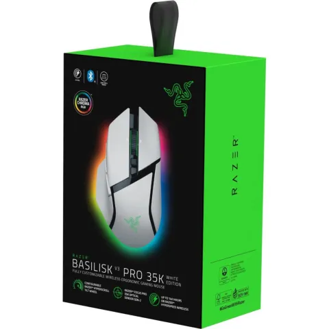 موس ریزر بی سیم BASILISK V3 PRO 35K WHITE - تصویر ۷