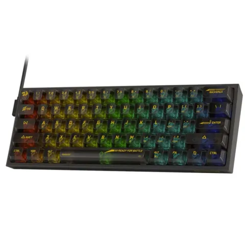 کیبورد ردراگون شفاف K617CT FIZZ BLACK - تصویر ۳