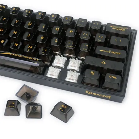 کیبورد ردراگون شفاف K617CT FIZZ BLACK - تصویر ۶