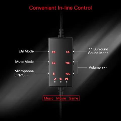 هدست ردراگون REDRAGON H376 AURORA WIRED BLACK - تصویر ۳