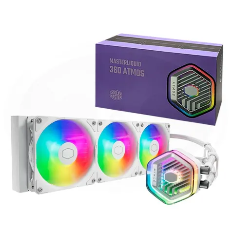 خنک کننده مایع پردازنده کولر مستر LIQUID 360 ATMOS WHITE - تصویر ۴