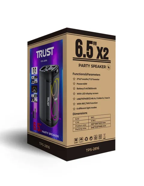 اسپیکر تراست TRUST SPEAKER TPS 2816 6.5 inch - تصویر ۵