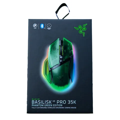 موس ریزر RAZER BASILISK V3 PRO 35K PHANTOM GREEN - تصویر ۴