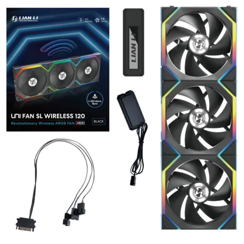 فن کیس لیان لی LIAN LI UNI FAN SL WIRELESS 120 3x1 BLACK - تصویر ۱۱