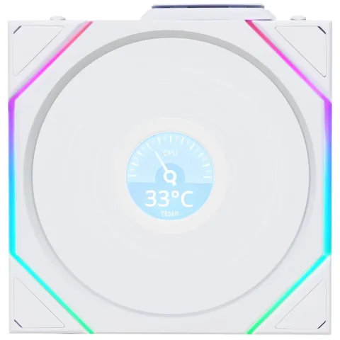 فن کیس لیان لی LIAN LI UNI FAN TL LCD WIRELESS 120 3x1 WHITE REVERSE - تصویر ۸