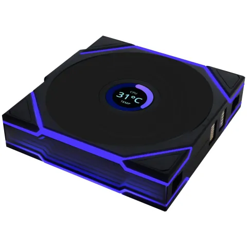 فن کیس لیان لی LIAN LI UNI FAN TL LCD WIRELESS 120 3x1 BLACK - تصویر ۵