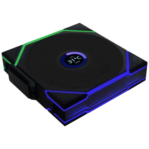 فن کیس لیان لی LIAN LI UNI FAN TL LCD WIRELESS 120 3x1 BLACK - تصویر ۴