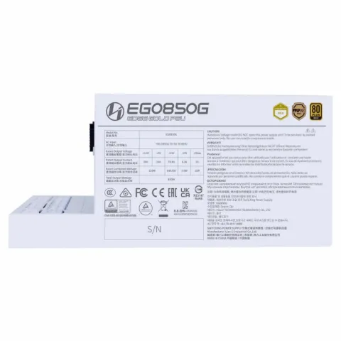 پاور 850 وات لیان لی POWER LIAN LI EDGE 850W UK GOLD WHITE - تصویر ۳