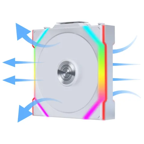 فن کیس لیان لی LIAN LI UNI FAN SL WIRELESS 120 3x1 WHITE REVERSE - تصویر ۶