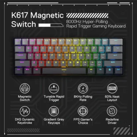 کیبورد ردراگون REDRAGON K617 FIZZ GRADIENT - تصویر ۳