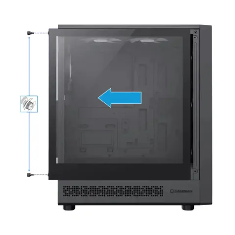 کیس گیمینگ گیم مکس CASE GAMEMAX STORM 2 BLACK - تصویر ۷