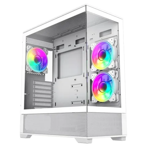 کیس گیمینگ گیم مکس CASE GAMEMAX VISTA A WHITE - تصویر ۲