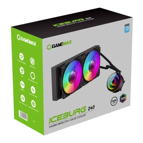 خنک پردازنده گیم مکس GAMEMAX ICEBURG INFINITY 240 BLACK - تصویر ۹