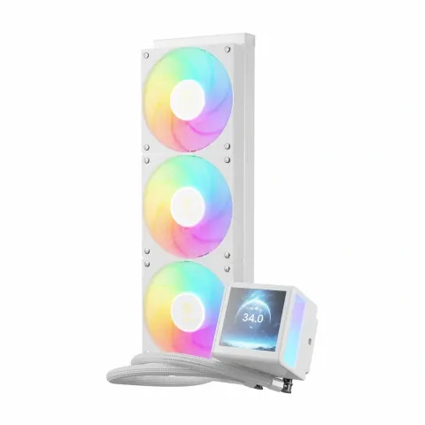 خنک کننده مایع پردازنده گیم دیاس GAMDIAS CHIONE P5-360 WHITE LIQUID COOLER - تصویر ۴