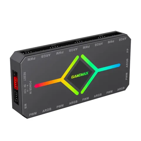 کنترلر نورپردازی و سرعت فن گیم مکس GAMEMAX ARGB PWM HUB V4 BLACK - تصویر ۳