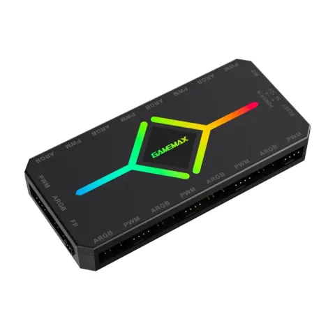 کنترلر نورپردازی و سرعت فن گیم مکس GAMEMAX ARGB PWM HUB V4 BLACK - تصویر ۲