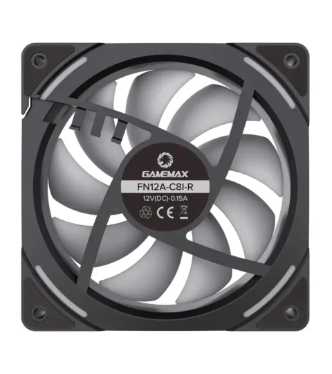 فن کیس گیم مکس GAMEMAX FN12 A C8I Reverse BLACK - تصویر ۴