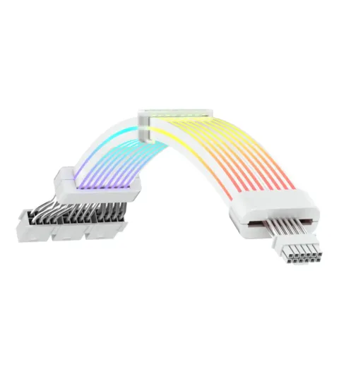 کابل اسلیو گیم مکس GAMEMAX ARGB Extension 16-pin (12VHPWR) GPU Sleeve white - تصویر ۲