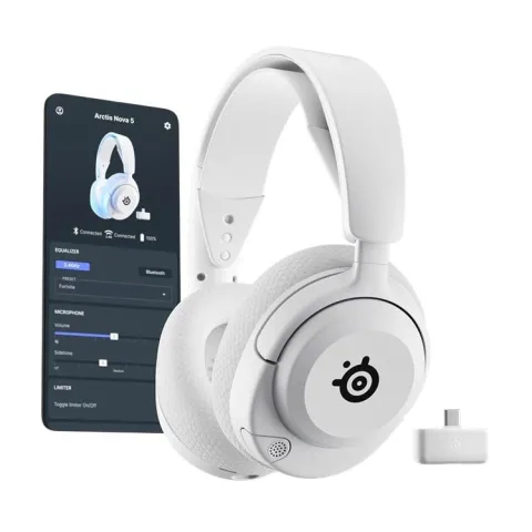 هدست استیل سریز SteelSeries Arctis Nova 5P Wireless WHITE (جعبه باز) - تصویر ۴