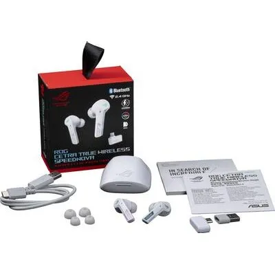 هنذفری بلوتوثی ایسوس ASUS ROG BUDS CETRA TWS SPEEDNOVA WHITE - تصویر ۳