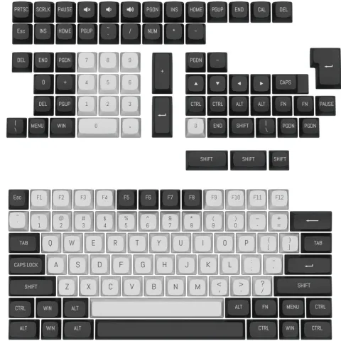 کی کپ جزیره‌ای ردراگون REDRAGON KEY CAP A132 BLACK + WHITE - تصویر ۳