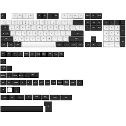 کی کپ جزیره‌ای ردراگون REDRAGON KEY CAP A132 BLACK + WHITE - تصویر ۴