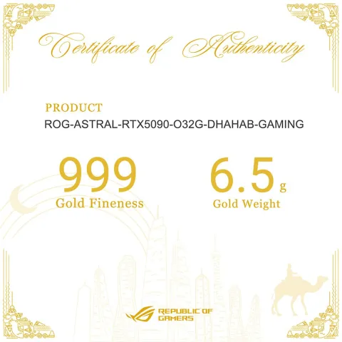 کارت گرافیک ایسوس ROG ASTRAL RTX 5090 OC DHAHAB EDITION 32G - تصویر ۸